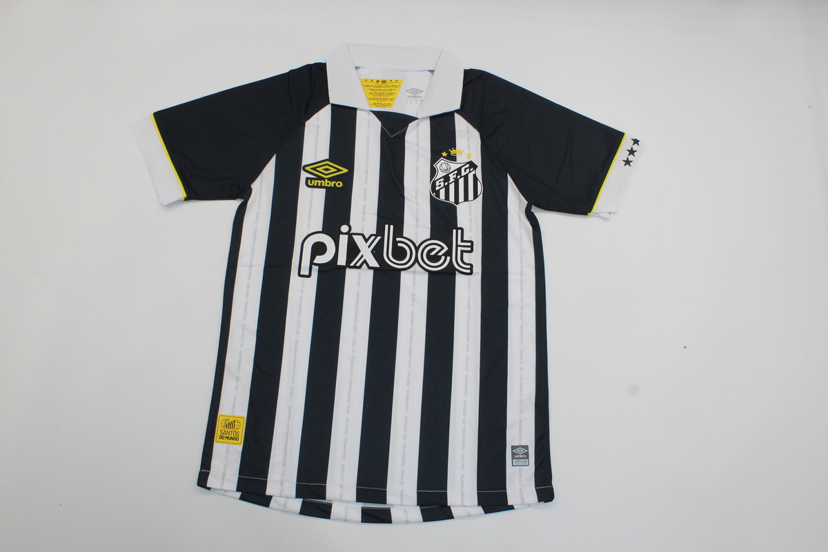 AAA Quality Santos 23/24 Away Black/White Soccer Jersey